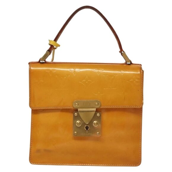 LOUIS VUITTON Monogram Vernis Spring Street Bag Lime Yellow M91068 Auth BA4452 - Picture 2 of 16